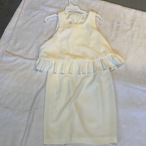 Trina Turk Winter White Cocktail dress with ruffles!